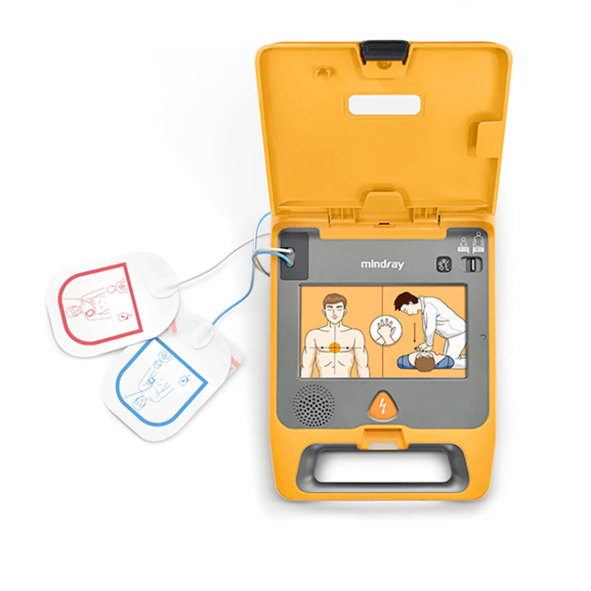Mindray BeneHeart C1A Defibrillator kaufen – geöffnet mit Elektroden